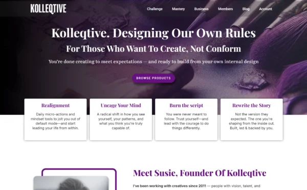 Kolleqtive website screenshot