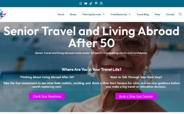 Traveling Savvy Seniors website screenshot