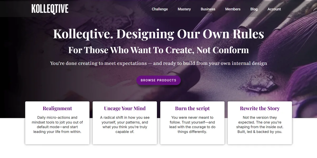 Kolleqtive website homepage